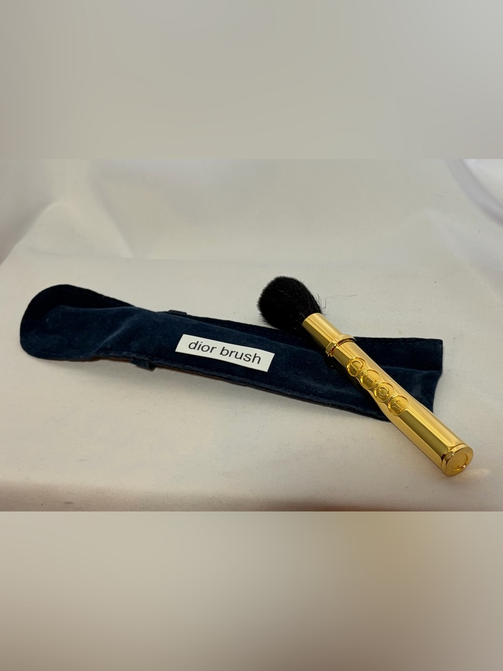 DIOR Make Up Brush with Gold Handle & Case